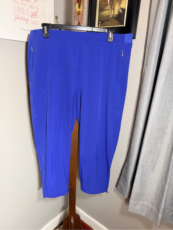 Chico's Pants - Chico's Deep Cobalt Zenergy cropped bungee pants